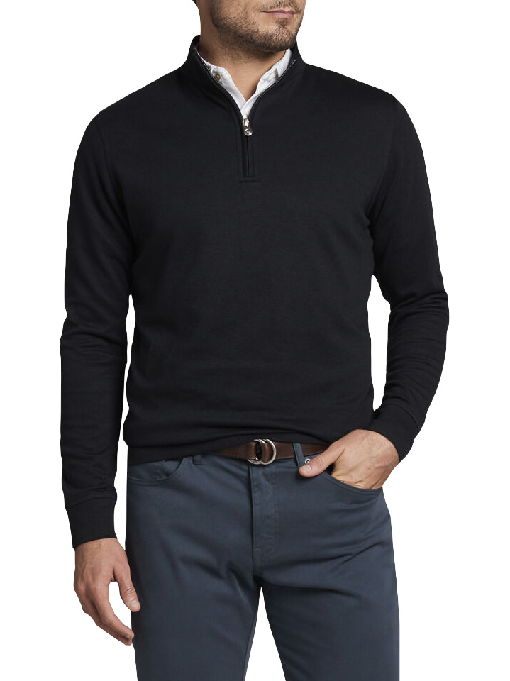 Peter Millar Crown Comfort Interlock QuarterZip Golf Pullovers